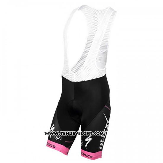 2016 Maillot Ciclismo Etixx Quick Step Rose et Noir Manches Courtes et Cuissard